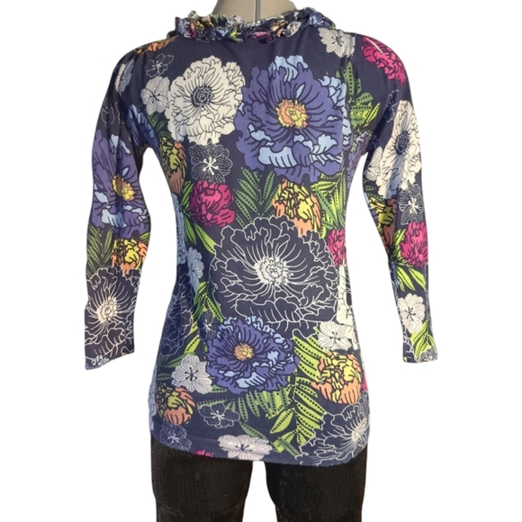 Floral V-Neck Ruffle Top - Multicolor - Picture 6 of 9